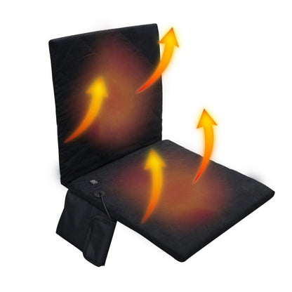 LITEGUEST Heated Outdoor Seat Cushion with Backrest – Warm for Camping - Mann