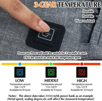 LITEGUEST Portable USB Heated Seat Cushion – Warm Anywhere Outdoors - Mann