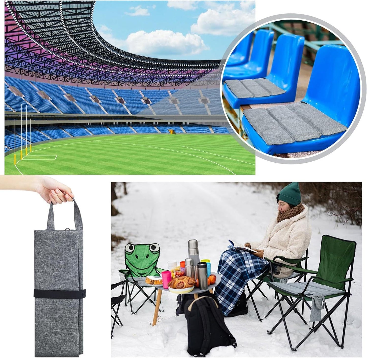 LITEGUEST Portable USB Heated Seat Cushion – Warm Anywhere Outdoors - Mann