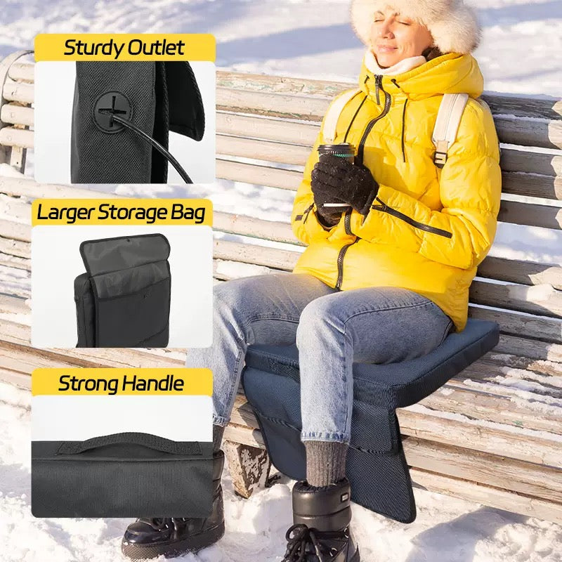 LITEGUEST USB Heated Stadium Seat Cushion – Warm Comfort on Bleachers - Mann