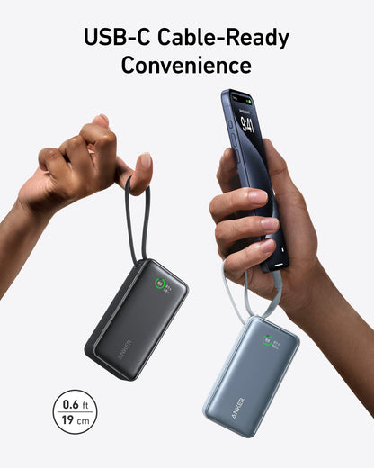 Anker Nano Power Bank (30W, Built-In USB-C Cable) - Mann