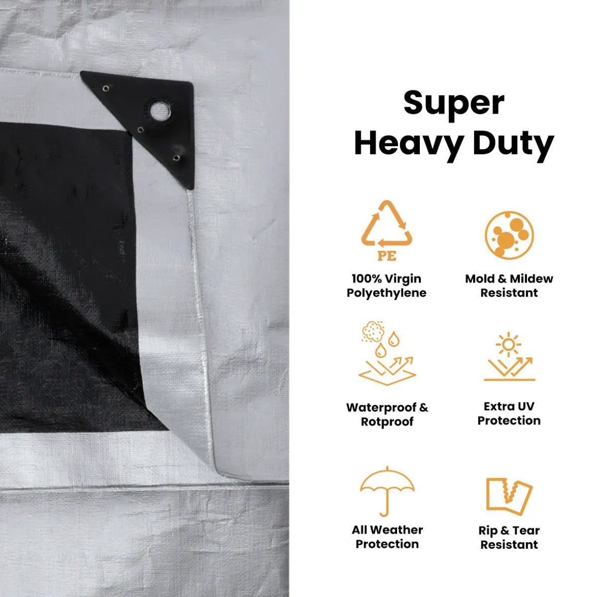 WDO 15' x 15' Super Heavy Duty Poly Tarp