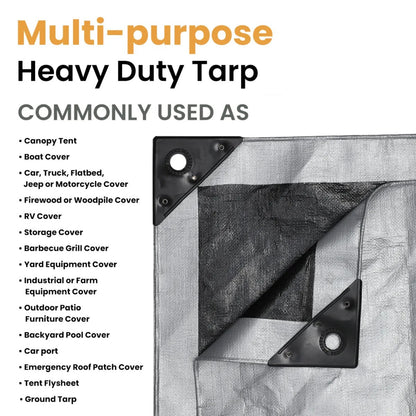 WDO 15' x 15' Super Heavy Duty Poly Tarp