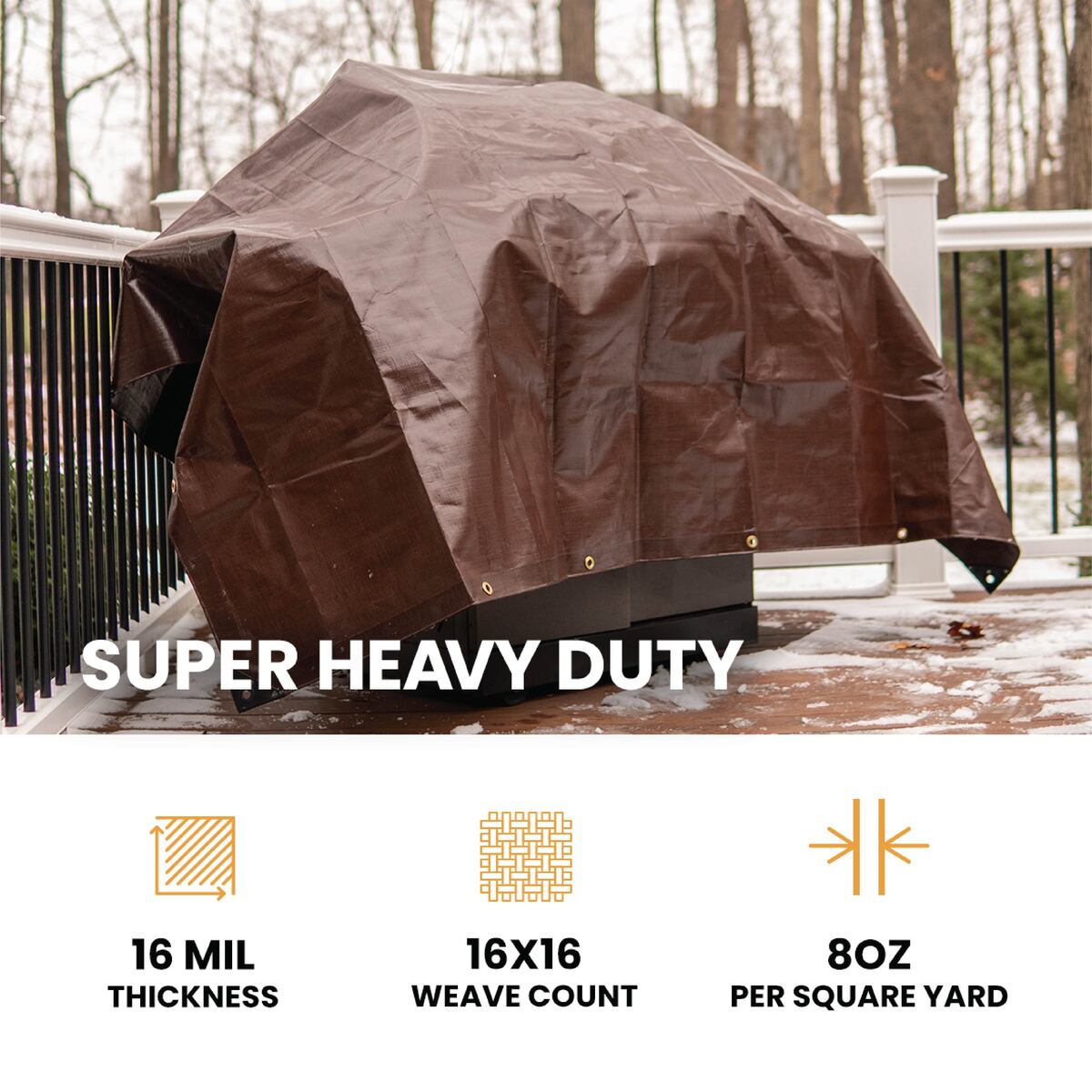 WDO 20’ x 20’ Super Heavy Duty Poly Tarp