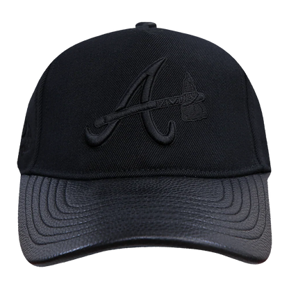 Atlanta Braves - MLB Blackout Pinch Front Strapback Men's Hat - Mann