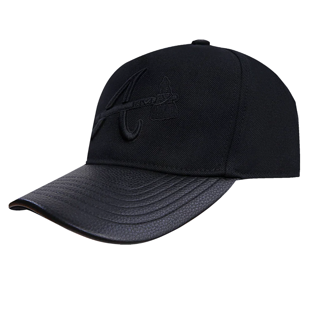Atlanta Braves - MLB Blackout Pinch Front Strapback Men's Hat - Mann