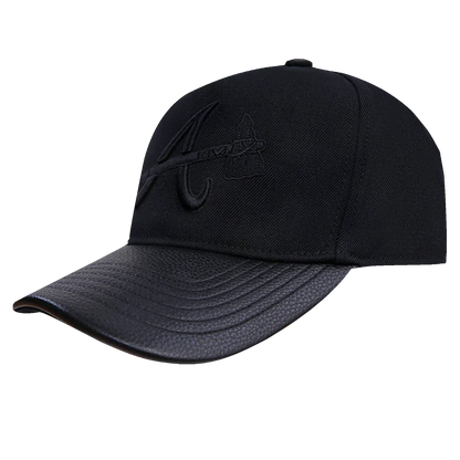 Atlanta Braves - MLB Blackout Pinch Front Strapback Men's Hat - Mann