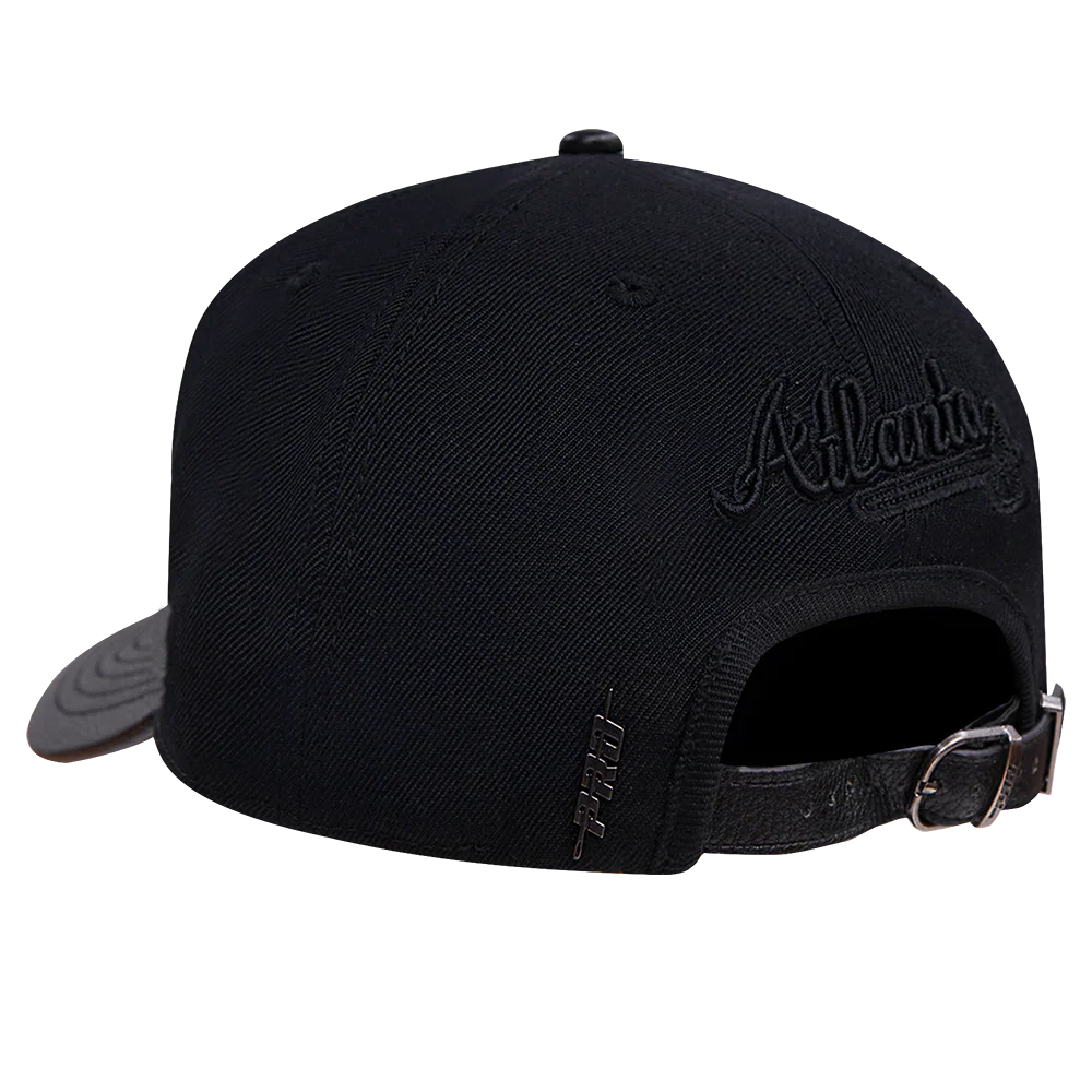 Atlanta Braves - MLB Blackout Pinch Front Strapback Men's Hat - Mann