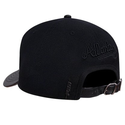 Atlanta Braves - MLB Blackout Pinch Front Strapback Men's Hat - Mann