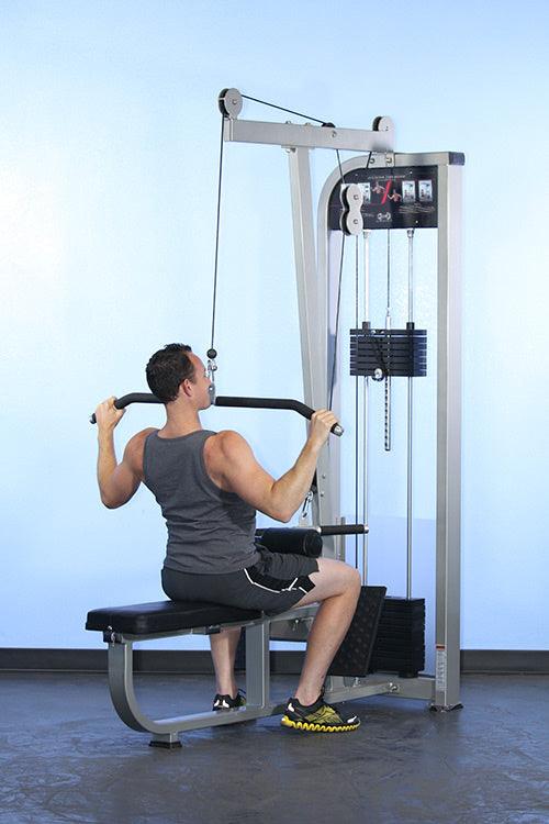 Muscle D Fitness Dual Function Lat-Low Row Combo-  Seated - Pin Selectorized - Commercial Grade