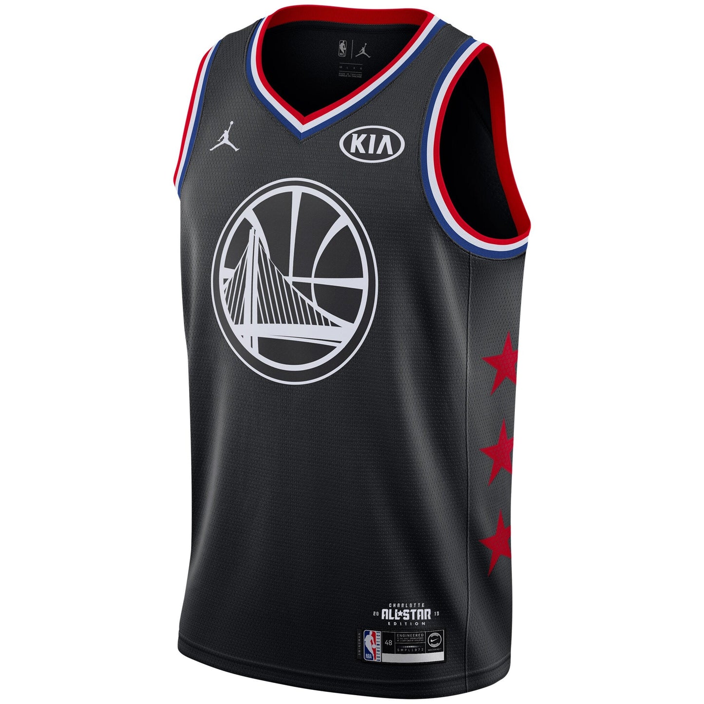 Size M Jordan NBA GS Warriors Stephen Curry 2019 All Star Jersey