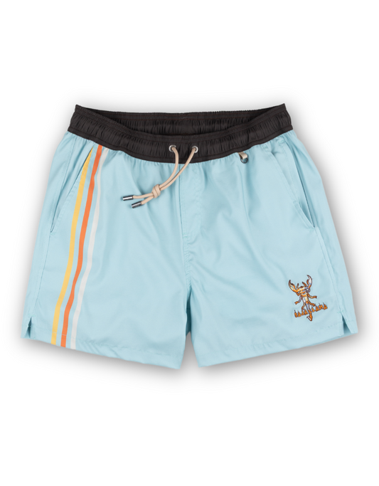 Baja Llama Desert Stinger - Aqua Stripes Stretch Swimsuit