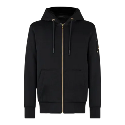 Moose Knuckles Classic Bunny Zip-Up Hoodie 'Black/Black Fur'
