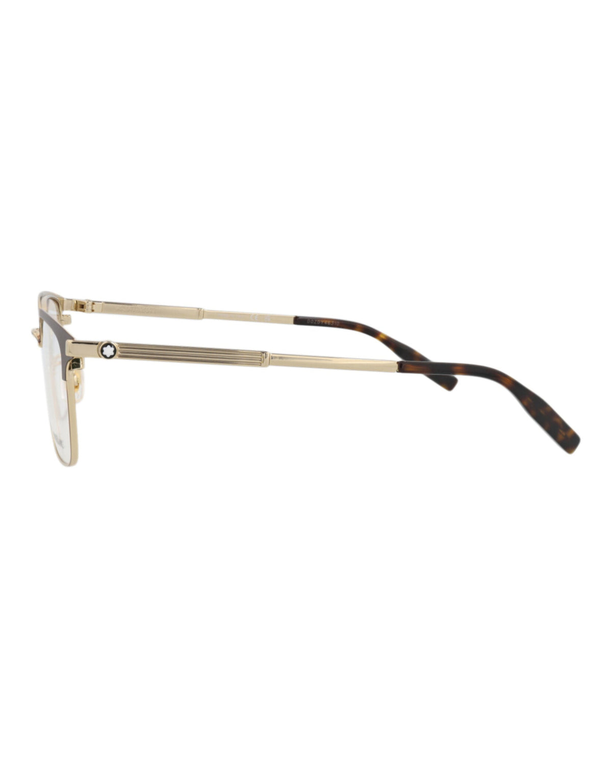 Montblanc Square-Frame Metal Optical Frames 'Gold/Brown'