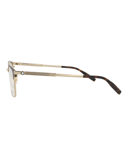 Montblanc Square-Frame Metal Optical Frames 'Gold/Brown'
