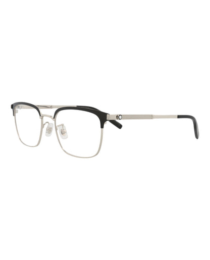 Montblanc Square-Frame Metal Optical Frames 'Silver'