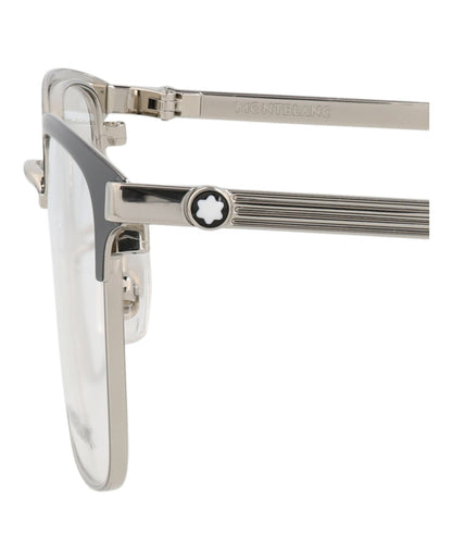 Montblanc Square-Frame Metal Optical Frames 'Silver'