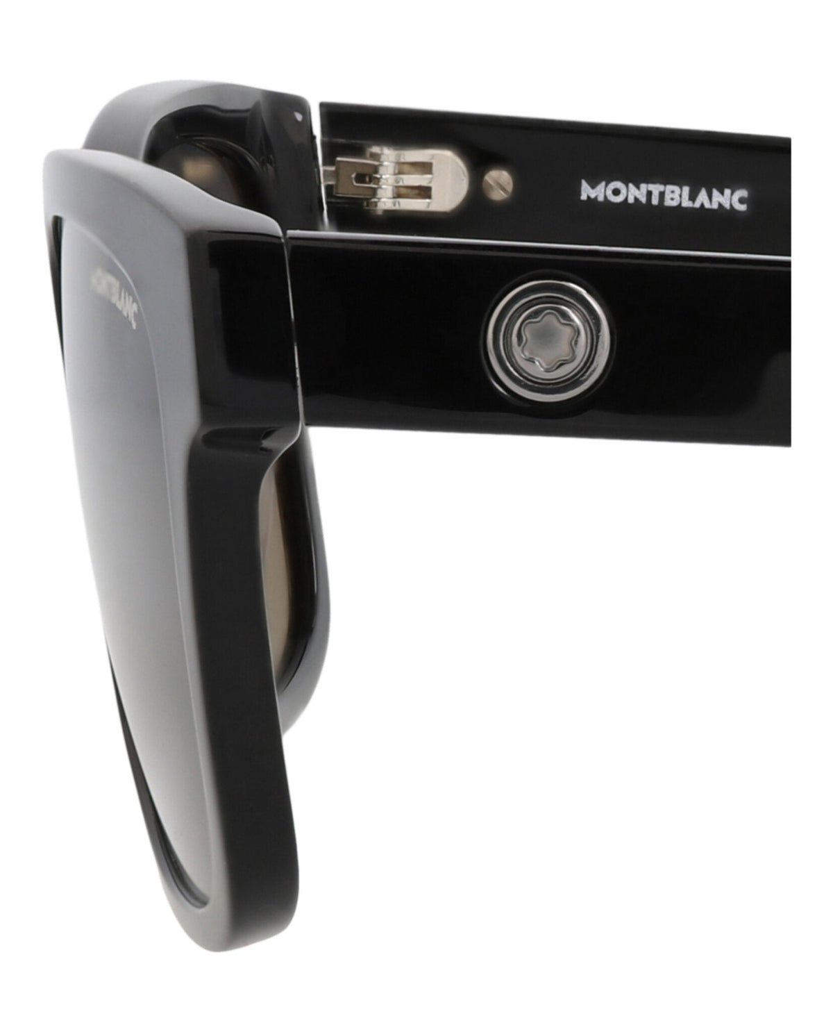 Montblanc Square-Frame Acetate Sunglasses 'Black/Grey'