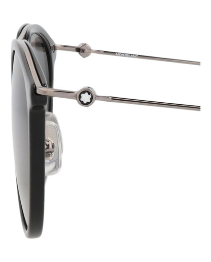 Montblanc Aviator-Frame Injection Sunglasses 'Black/Grey'
