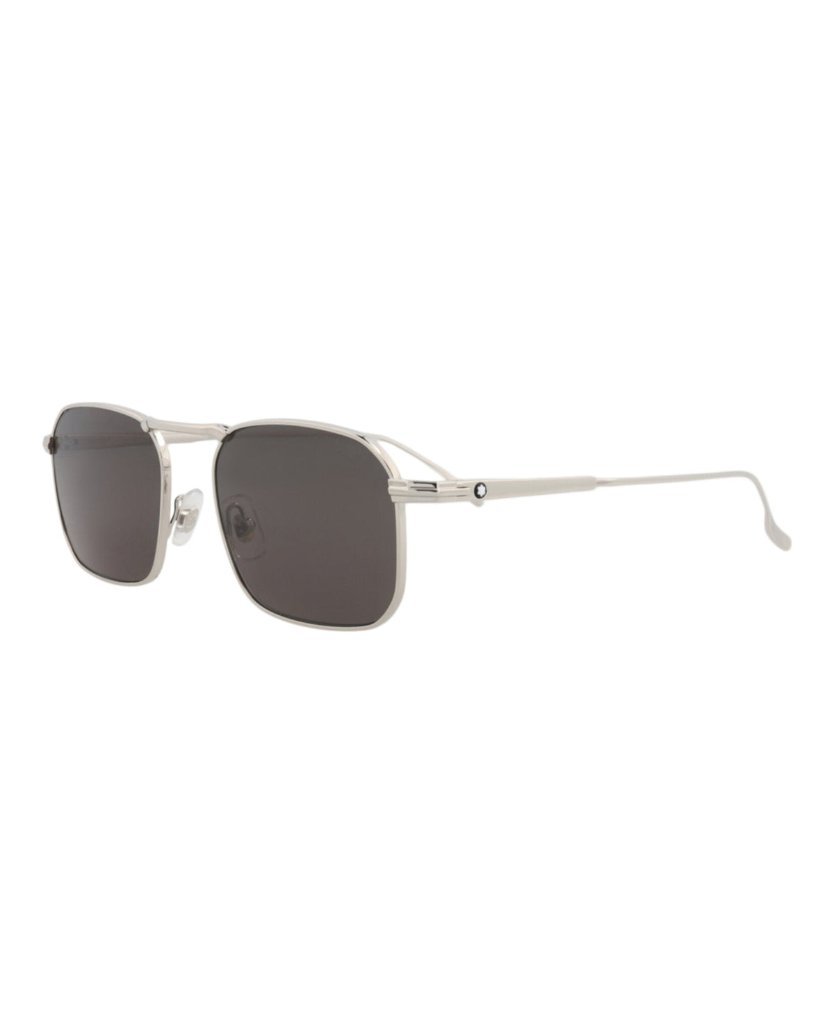 Montblanc Square-Frame Metal Sunglasses 'Grey/Silver'