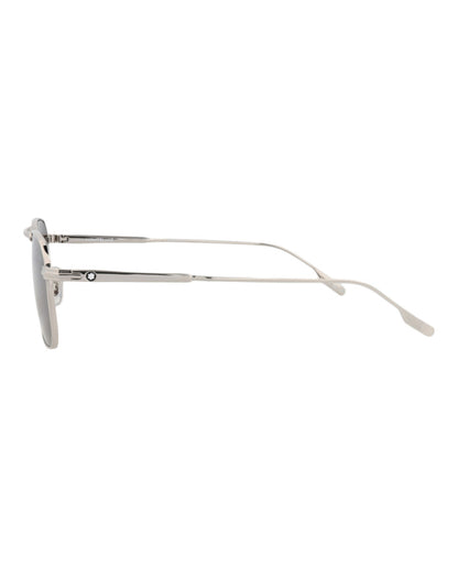 Montblanc Square-Frame Metal Sunglasses 'Grey/Silver'
