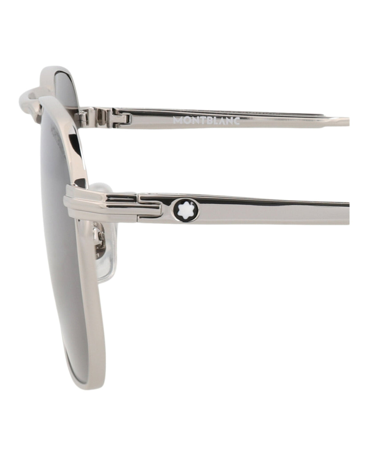 Montblanc Square-Frame Metal Sunglasses 'Grey/Silver'