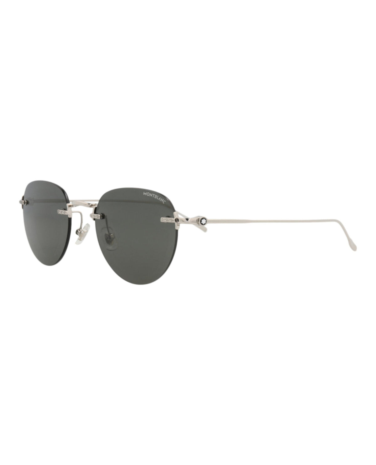 Montblanc Round-Frame Metal Sunglasses 'Grey/Silver'