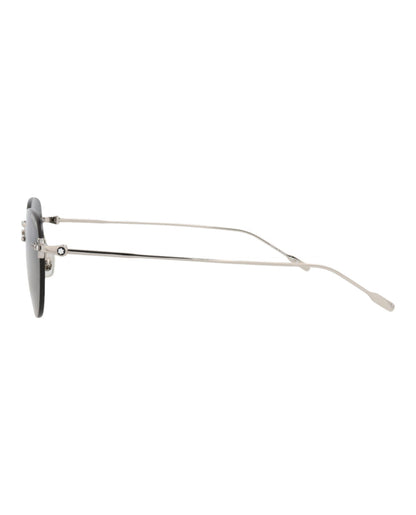 Montblanc Round-Frame Metal Sunglasses 'Grey/Silver'