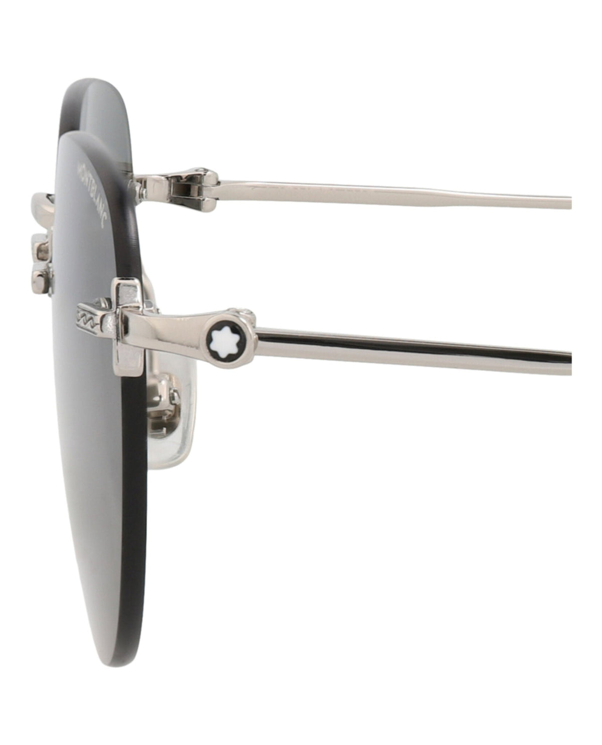Montblanc Round-Frame Metal Sunglasses 'Grey/Silver'