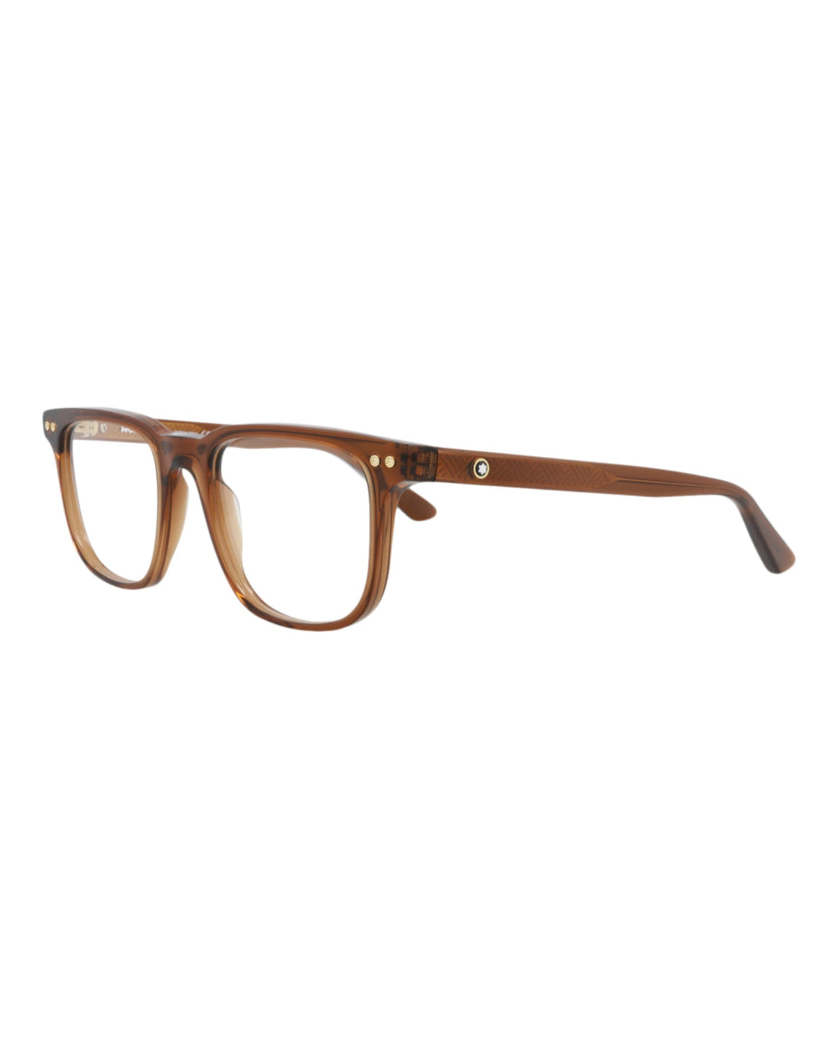 Montblanc Square-Frame Recycled Acetate Optical Frames 'Brown'