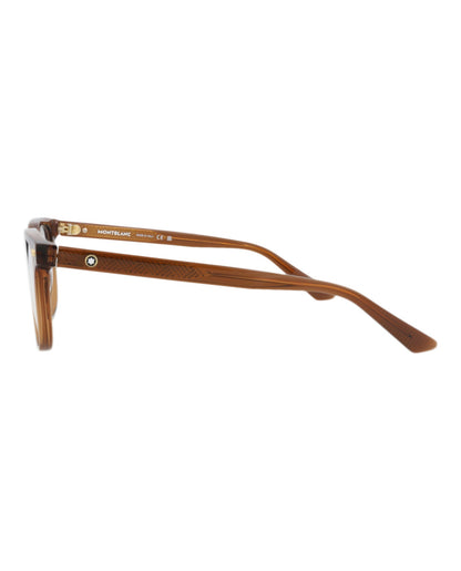 Montblanc Square-Frame Recycled Acetate Optical Frames 'Brown'