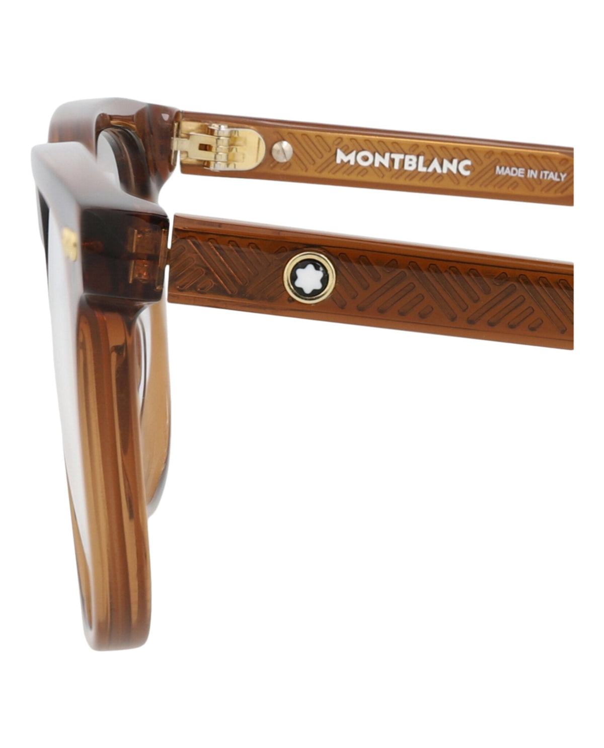Montblanc Square-Frame Recycled Acetate Optical Frames 'Brown'