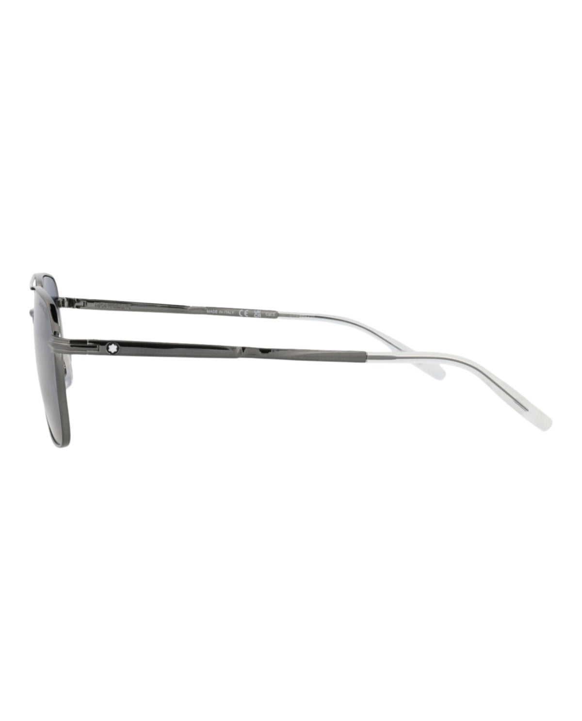 Montblanc Aviator-Frame Metal Sunglasses 'Blue/Silver'