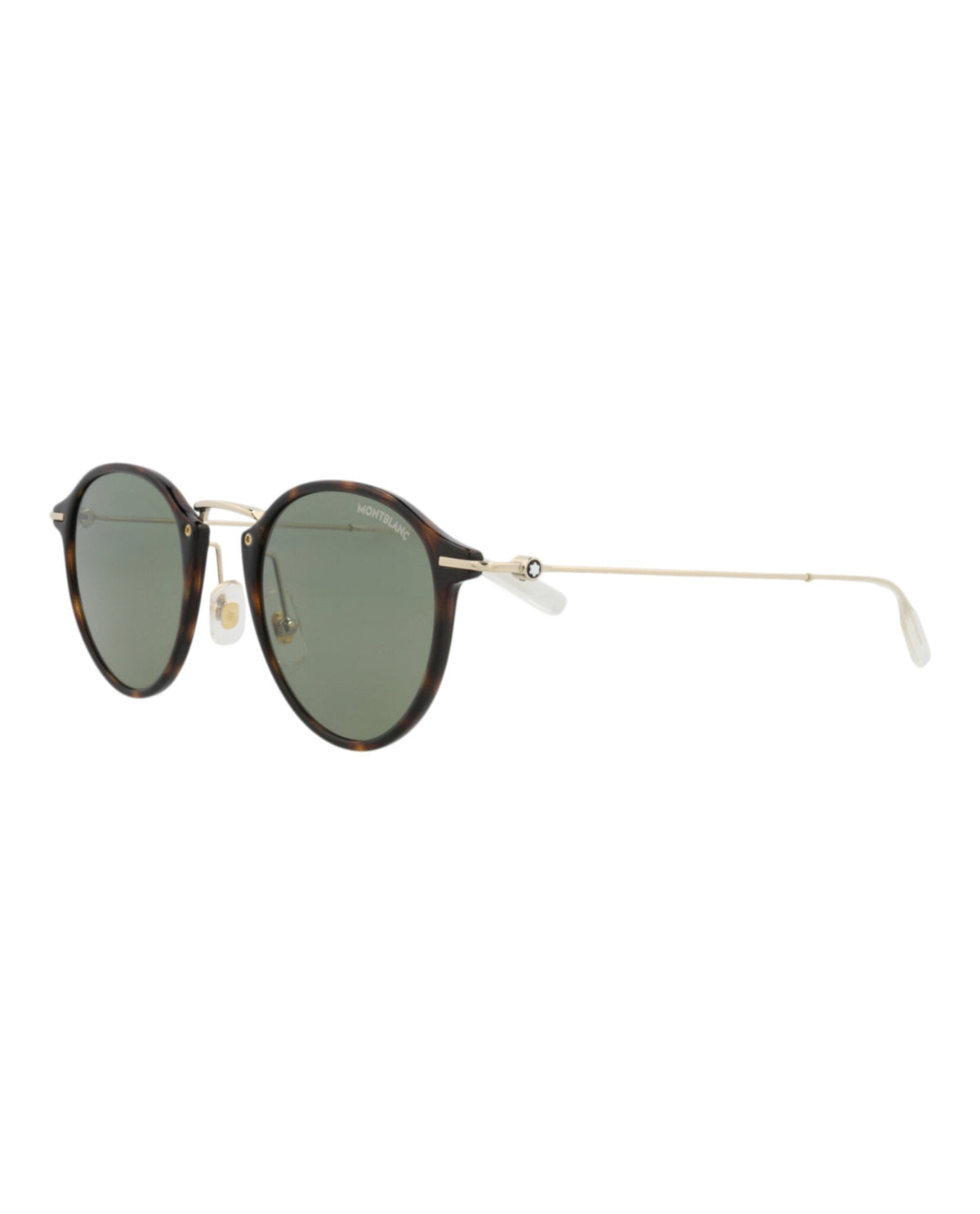 Montblanc Round-Frame Injection Sunglasses 'Green/Gold'