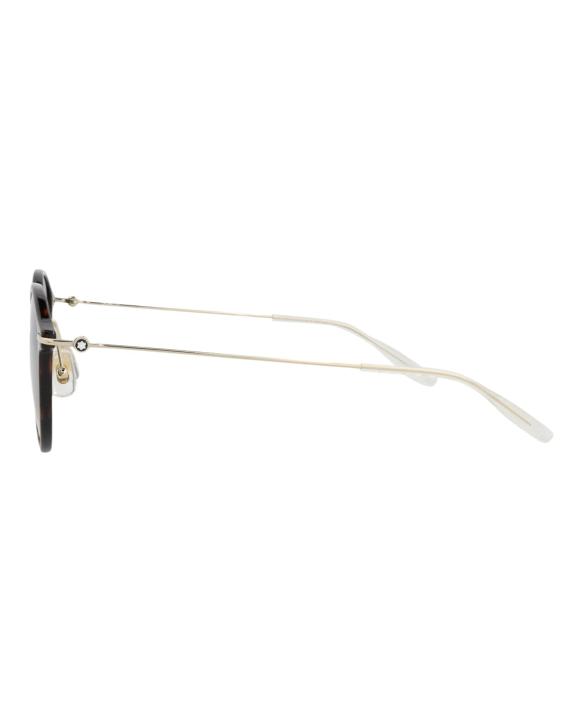 Montblanc Round-Frame Injection Sunglasses 'Green/Gold'