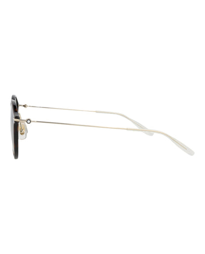 Montblanc Round-Frame Injection Sunglasses 'Green/Gold'