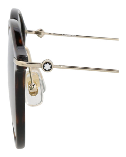 Montblanc Round-Frame Injection Sunglasses 'Green/Gold'