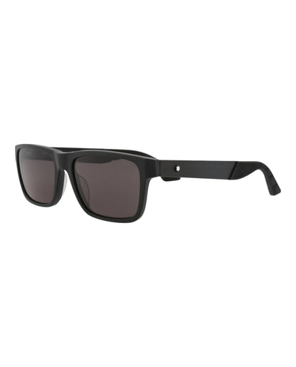 Montblanc Square-Frame Recycled Acetate Sunglasses 'Black/Grey'