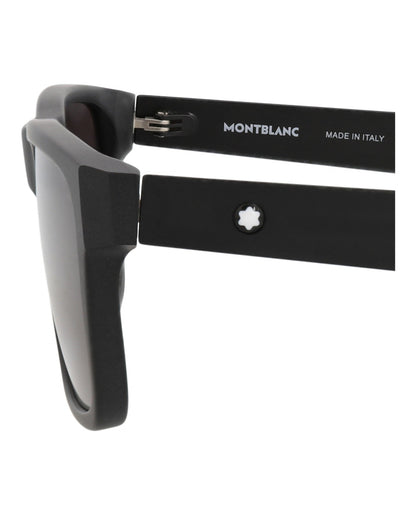 Montblanc Square-Frame Recycled Acetate Sunglasses 'Black/Grey'