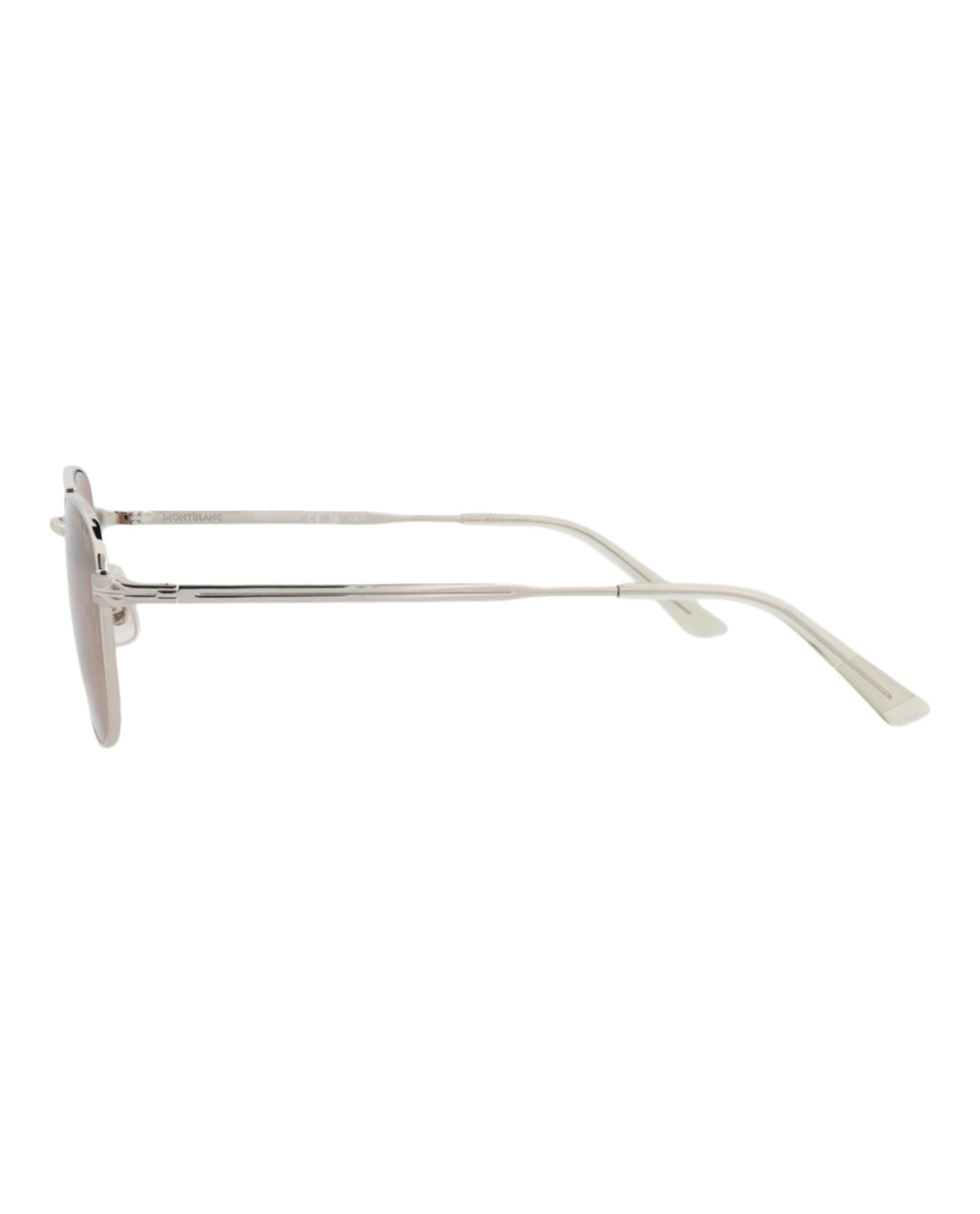 Montblanc Aviator-Frame Metal Sunglasses 'Brown/Silver'