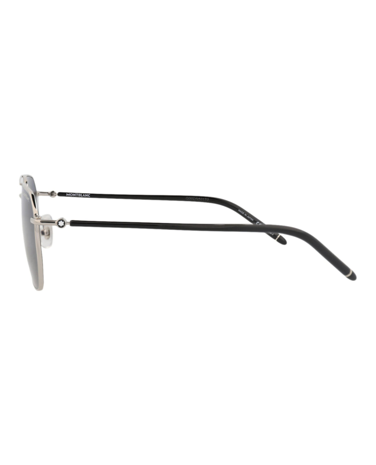 Montblanc Aviator-Frame Metal Sunglasses 'Blue/Silver'