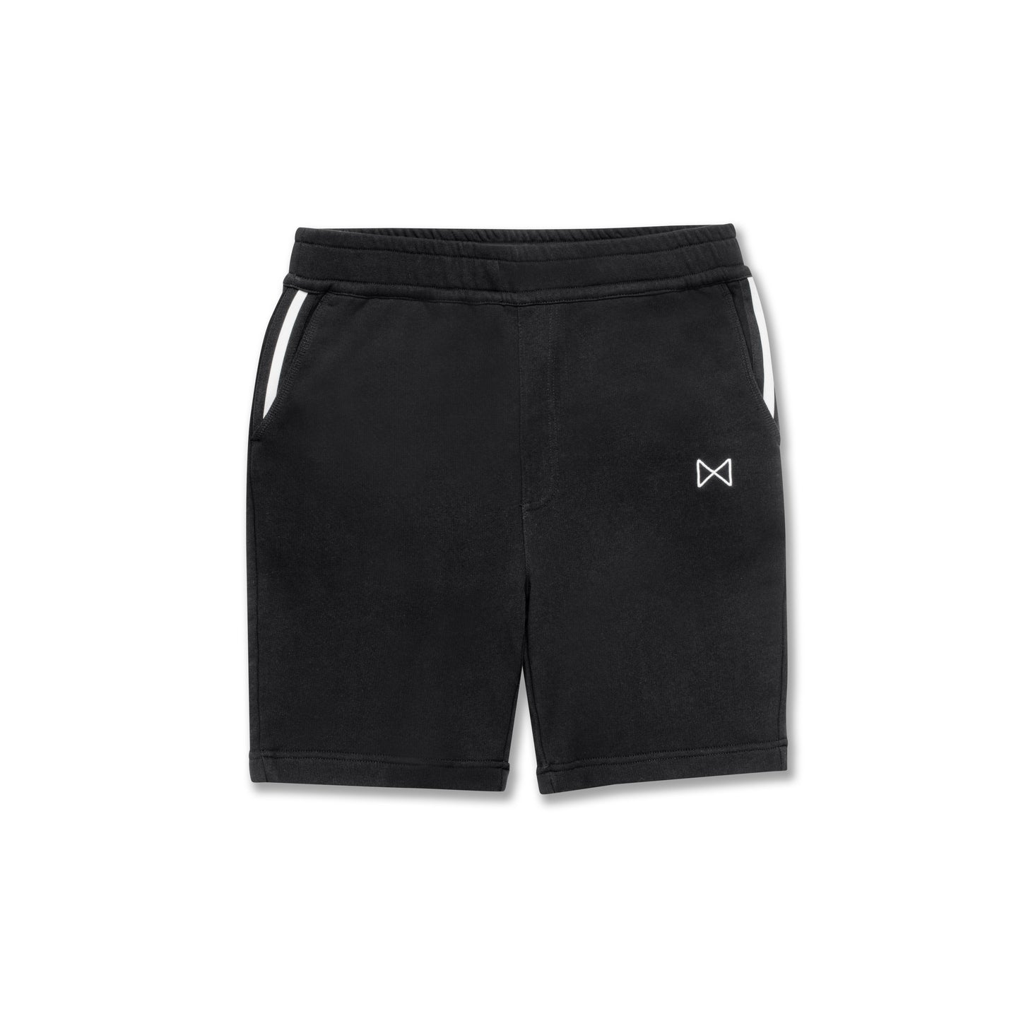 OTD Knit Sweat Short With Pocket Stripe Detail (Black) - Mann