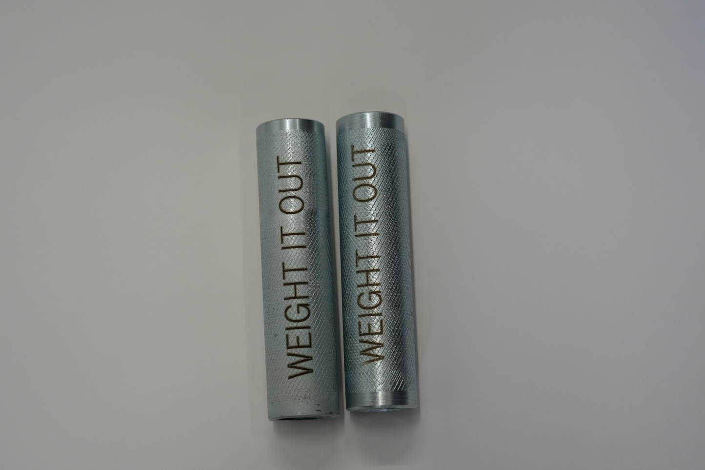 Weight It Out - Adjustable Standard 1" Dumbbell Handles Screwable Pair and Collars - Stainless Steel
