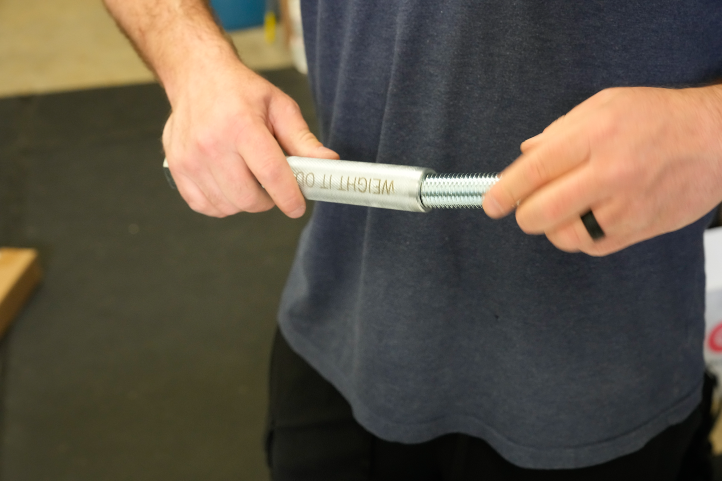 Weight It Out - Adjustable Standard 1" Dumbbell Handles Screwable Pair and Collars - Stainless Steel