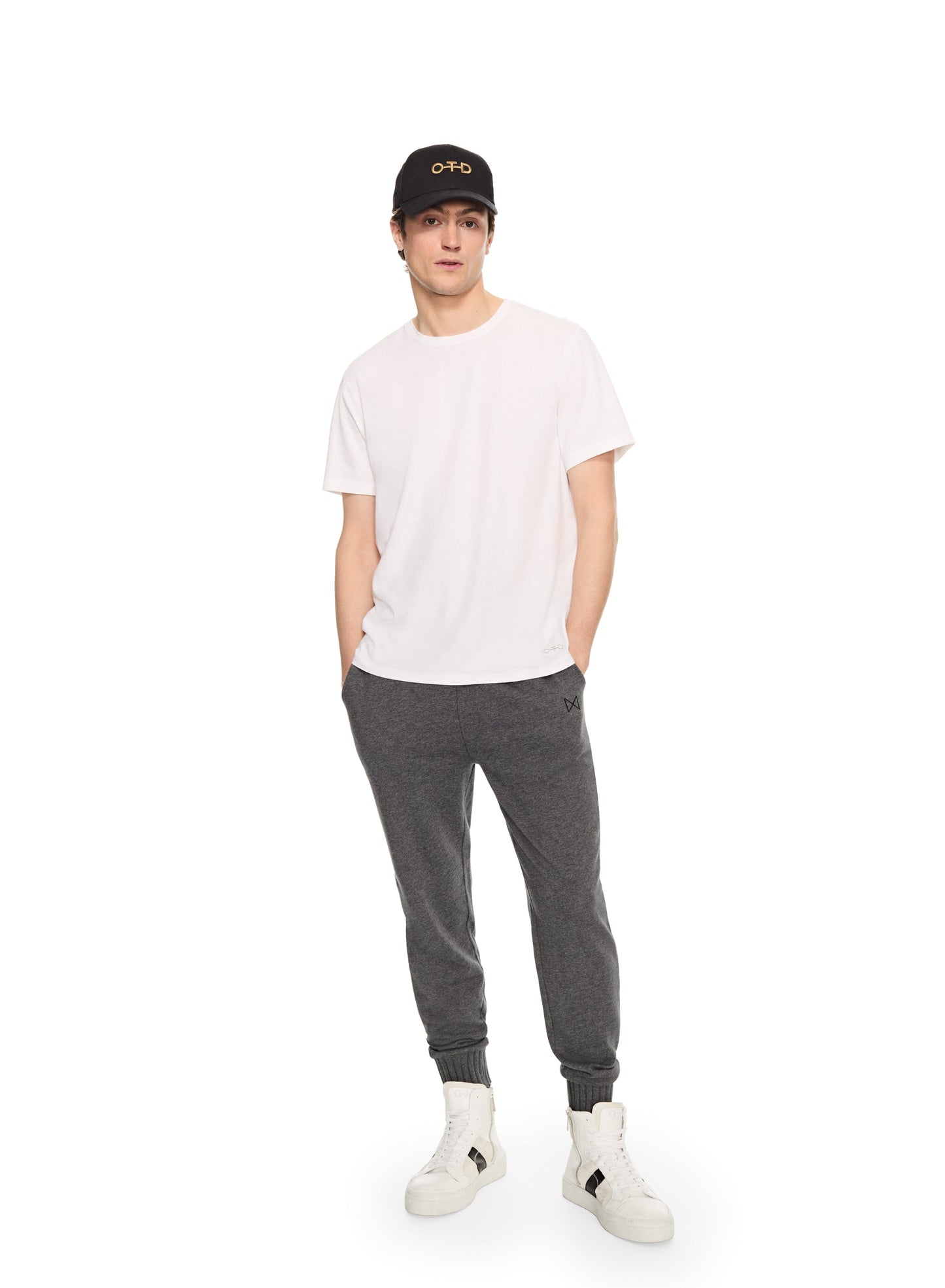 OTD Sweatpant With Sweater-Rib Knit Cuff (Charcoal Heather) - Mann