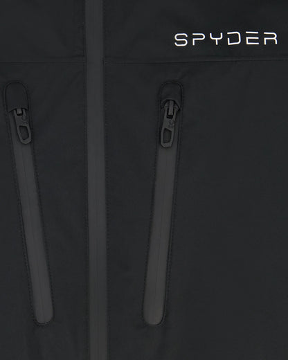 Size L Spyder Overcast Rain Jacket - Black