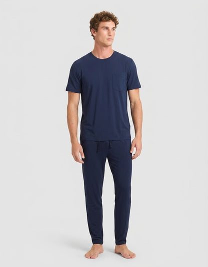 Cozy Earth Bamboo Stretch-Knit Short Sleeve Tee & Pant Pajama Set
