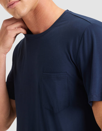 Cozy Earth Bamboo Stretch-Knit Short Sleeve Tee & Pant Pajama Set