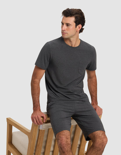 Cozy Earth Bamboo Stretch-Knit Short Sleeve Pajama Set