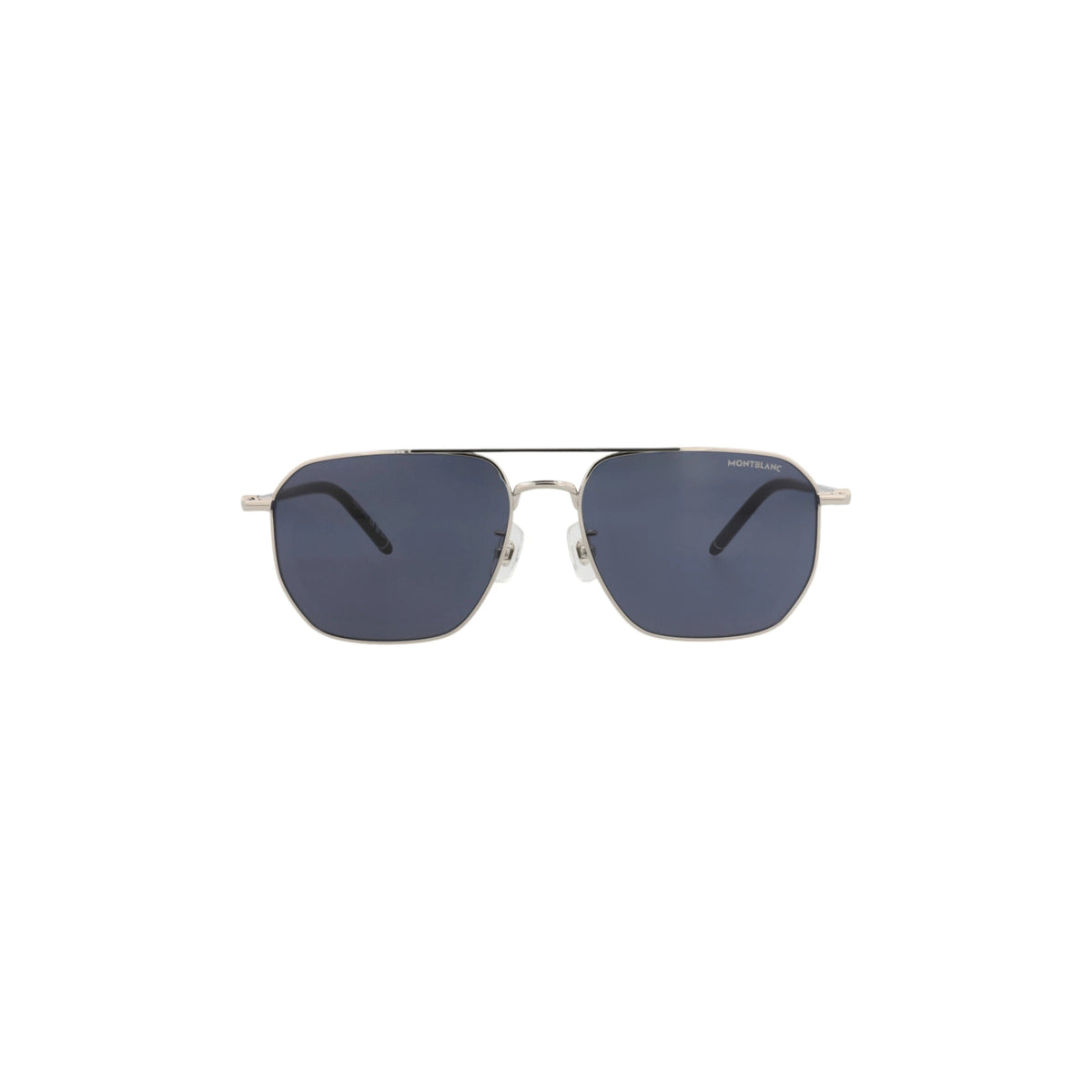 Montblanc Aviator-Frame Metal Sunglasses 'Blue/Silver'